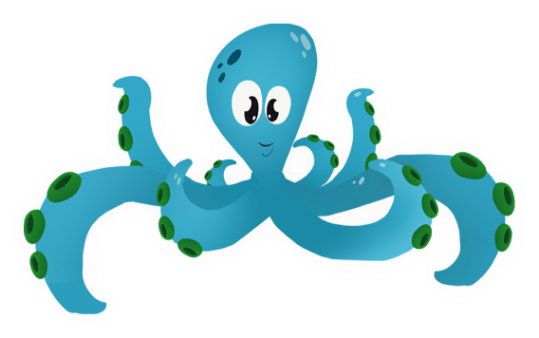 Pieuvre bleue, mascotte du programme ClimEco FR